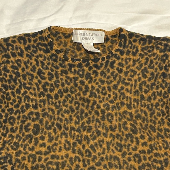 Vintage Jones New York Dress Animal Print Wool Sweater - S - Picture 3 of 6